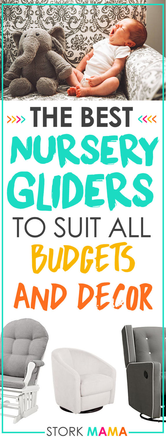 Looking for a great Nursery glider or rocking chair. They are the perfect place to get comfortable and feed baby in peace and quiet. We've found the best rated nursing chairs for all budgets (under $200) and decor. Best Nursery Glider Reviews | Stork Mama
