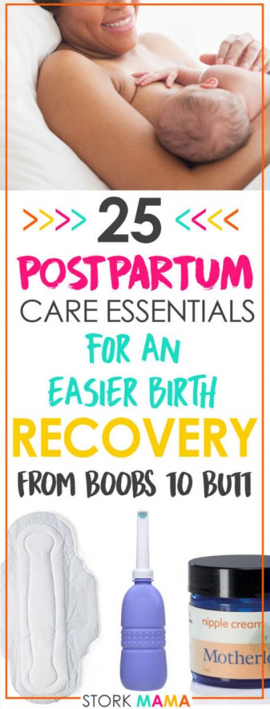 Postpartum Care Essentials for Recovery | Want to make a super quick postpartum recovery? Giving birth takes its toll on your body, so be prepared to let your body heal. You'll leak, bleed, cramp and hurt all over. Check out our essential kit to make your postpartum healing so much easier. Stork Mama
