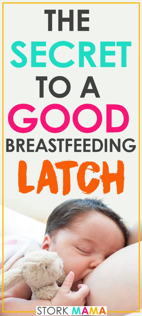 Breastfeeding Latching Tips | Check out this guide to help your newborn get a good breastfeeding latch. Its great for first time and new moms to succeed at breastfeeding. A proper breastfeeding latch is essential to prevent problems when nursing. Learn the technique and look out for the signs. Stork Mama