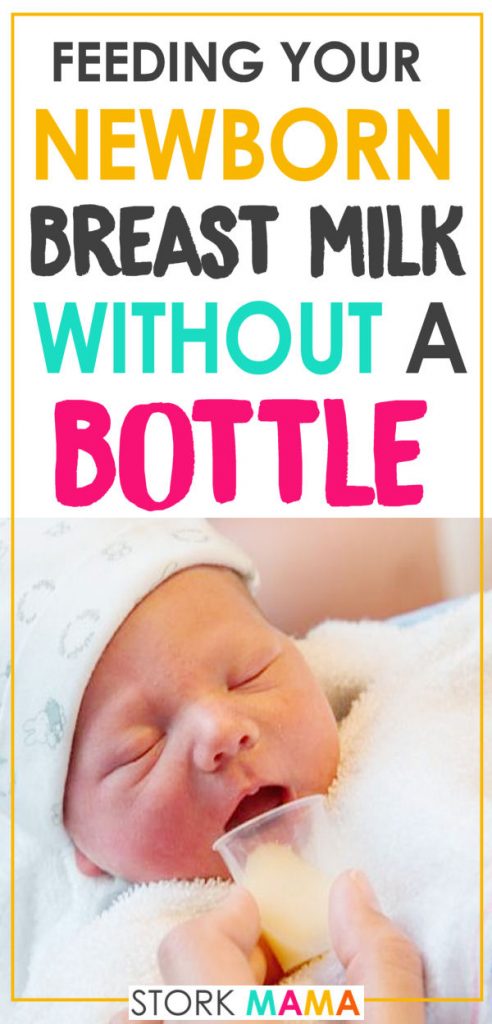 Feeding your newborn without a bottle | Alternative ways to feed your breastfed baby without using a baby bottle. Stork Mama