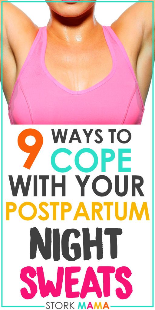Postpartum Night Sweats | Postpartum sweating is a common symptoms after you’ve had a baby. It’s all part of your recovery. But let’s face it, you don’t need another reason to get less sleep with a newborn. Read my top tips to coping with the postpartum sweats at night. A great guide for new and first time moms to prepare in pregnancy. Stork Mama.